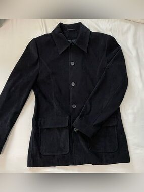 Suede button up jacket
